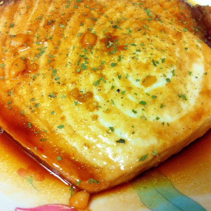 カジキマグロステーキ ニンニクバター醤油味 レシピ 作り方 By Cocoa Nana 楽天レシピ